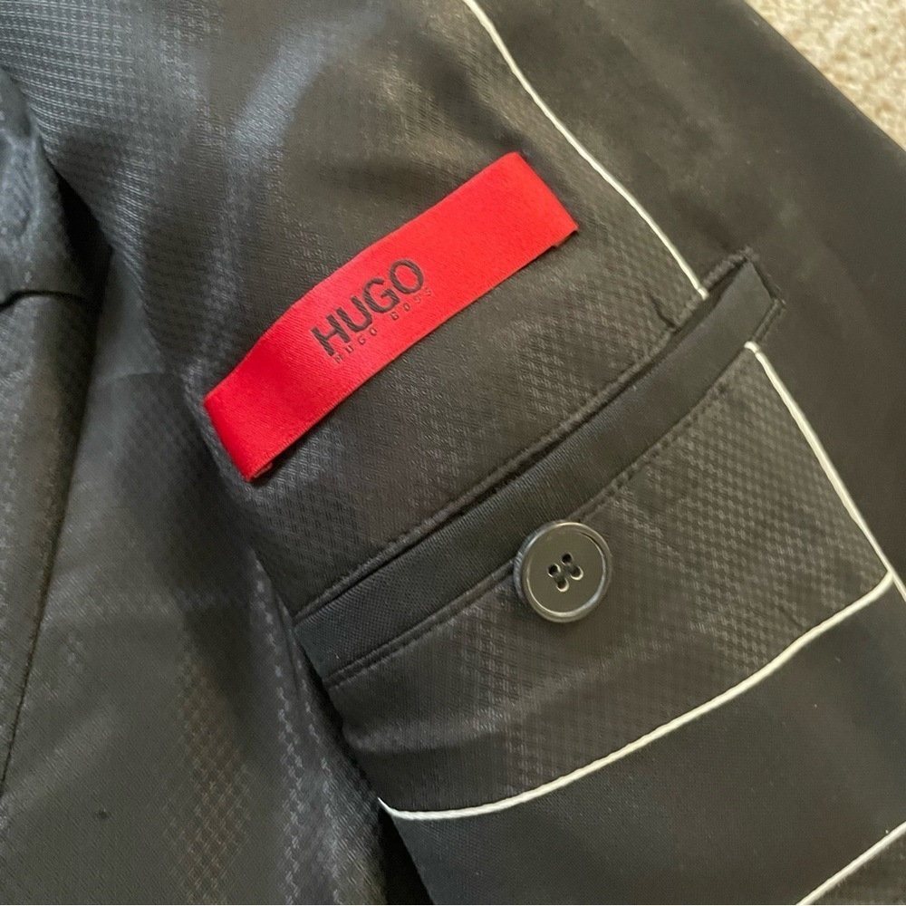 HUGO Boss Red Aikin/Hollo Regular-Fit Virgin Wool-Blend Blazer - Picture 7 of 12